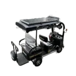 Solar powered electric tricycle with rear cargo deck and roof solar panel