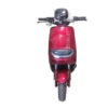Front view of red electric motorcycle with modern headlight and compact frame1