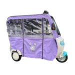 Covered electric passenger tricycle with roof for comfortable transport in the Philippines