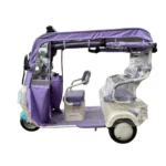 Side view of covered electric passenger tricycle with roof for comfortable transport in the Philippines